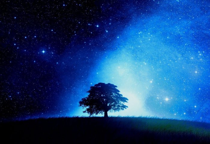 فانتزی کهکشان آبی و درخت
