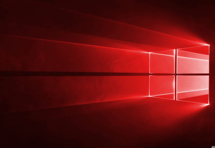 لوگوی ویندوز 10 با رنگ قرمز